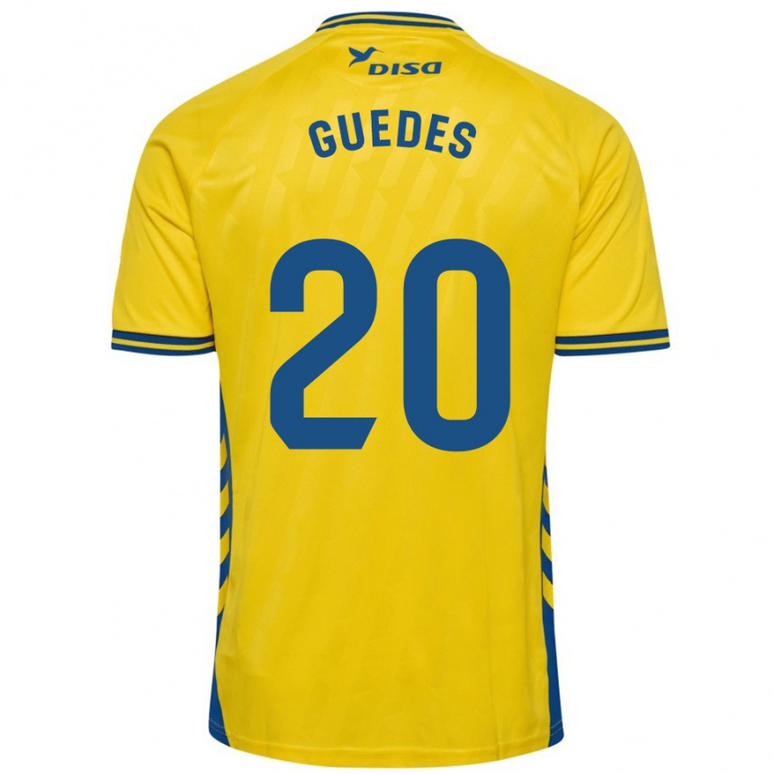 גברים כדורגל Johan Guedes #20 צהוב כחול ג'רזי ביתית 2025/26