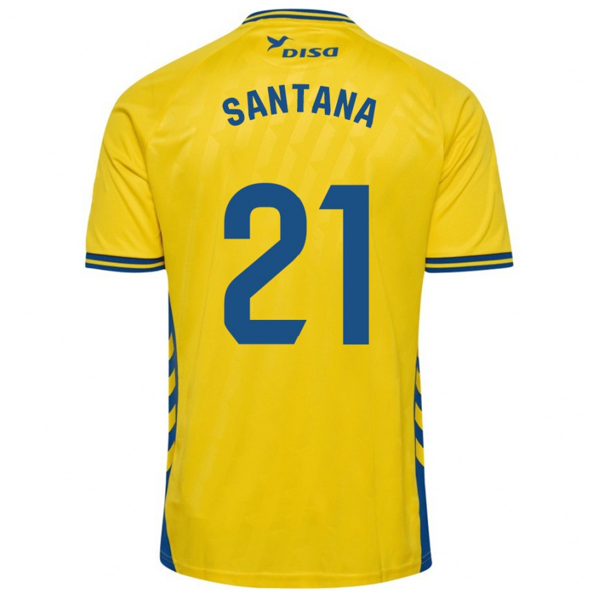 גברים כדורגל Yadam Santana #21 צהוב כחול ג'רזי ביתית 2025/26