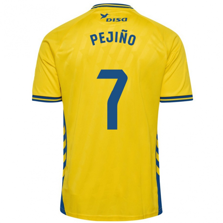 גברים כדורגל Pejiño #7 צהוב כחול ג'רזי ביתית 2025/26