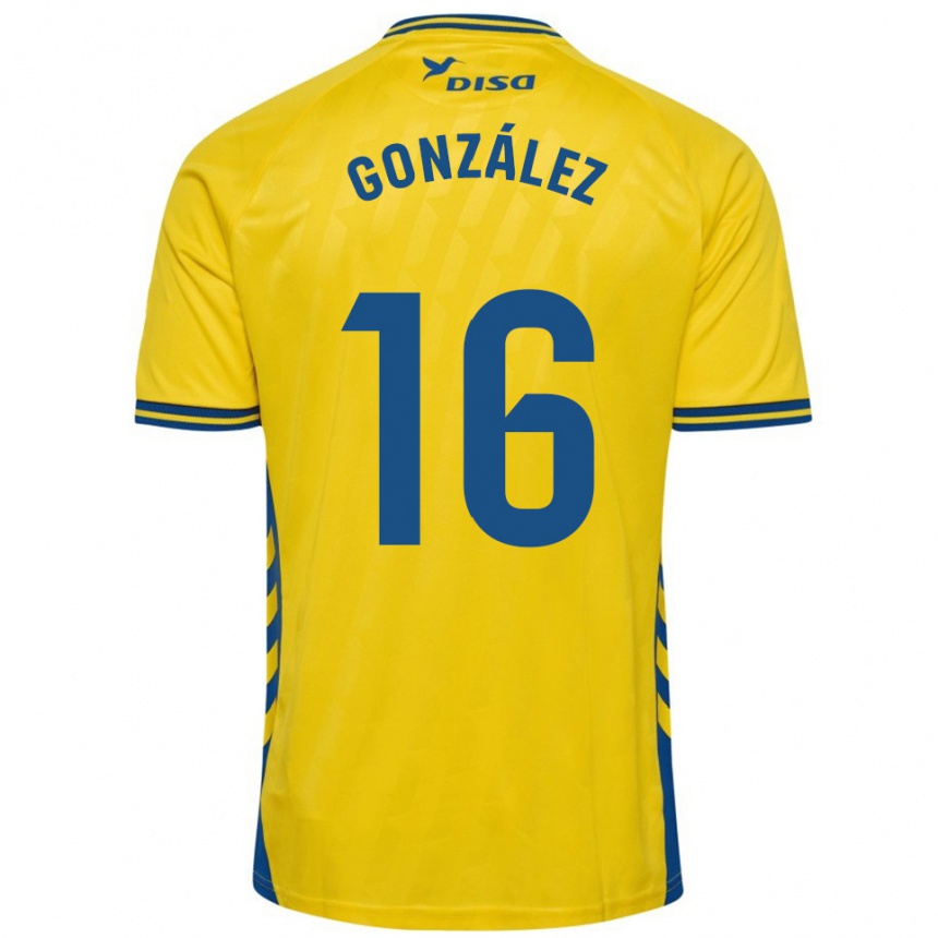 גברים כדורגל Iñaki González #16 צהוב כחול ג'רזי ביתית 2025/26