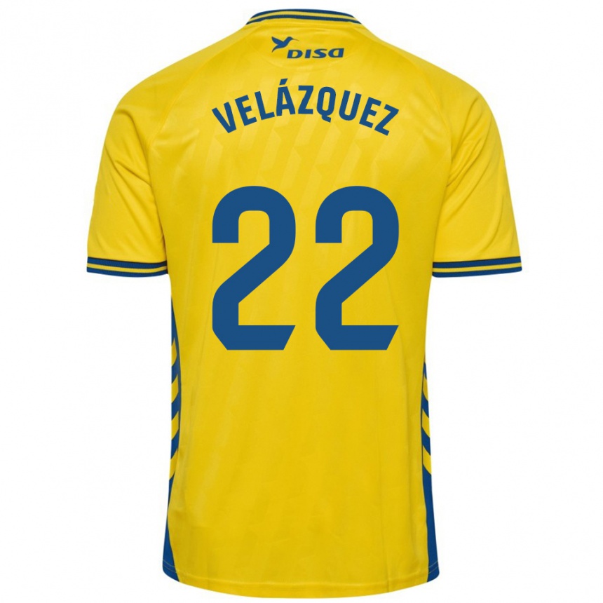 גברים כדורגל Brian Velázquez #22 צהוב כחול ג'רזי ביתית 2025/26