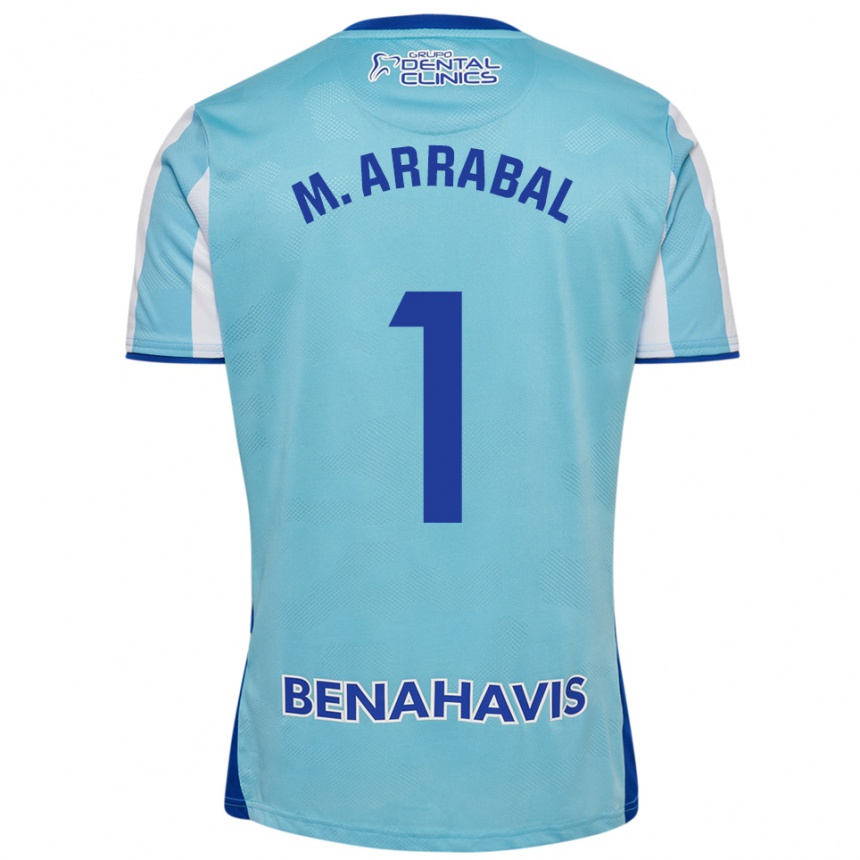 גברים כדורגל María Arrabal Martin #1 תכלת לבן ג'רזי ביתית 2025/26