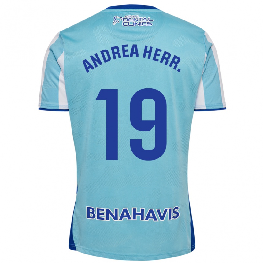 גברים כדורגל Andrea Herrero Valiente #19 תכלת לבן ג'רזי ביתית 2025/26