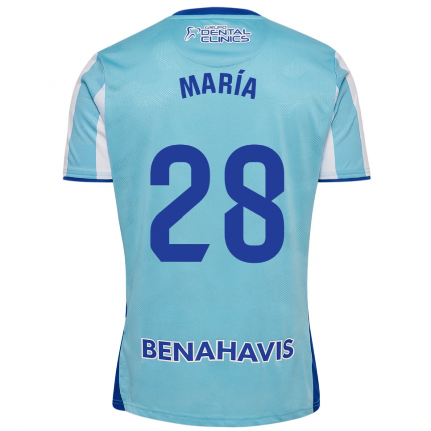 גברים כדורגל María Albacete Pato #28 תכלת לבן ג'רזי ביתית 2025/26