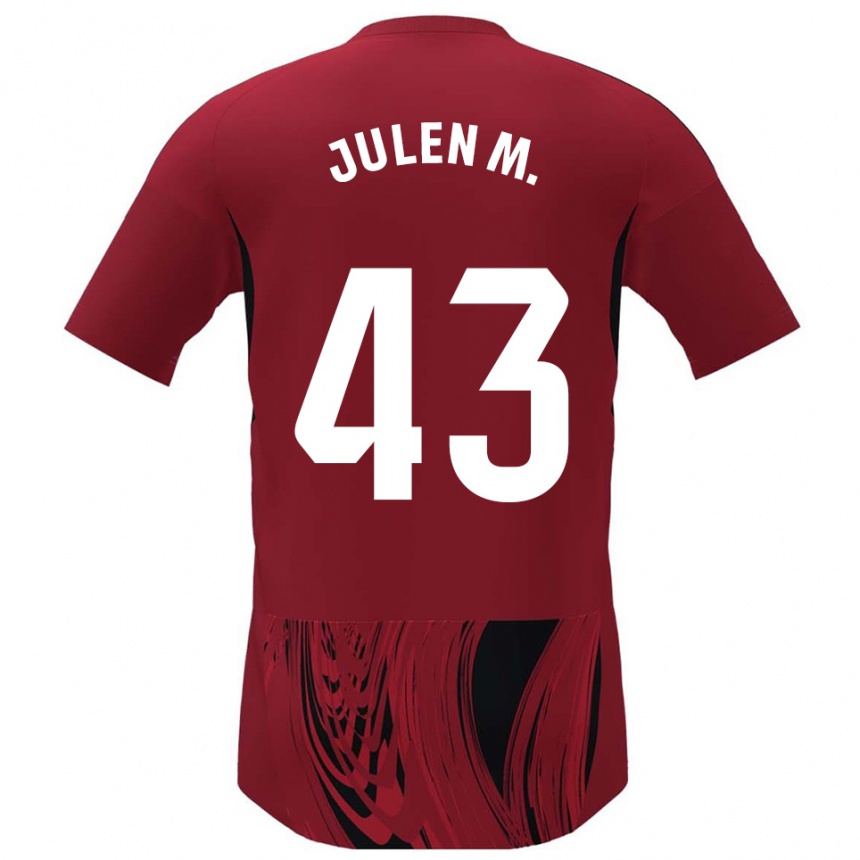 גברים כדורגל Julen Martínez #43 אדום שחור ג'רזי ביתית 2025/26