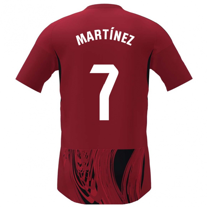 גברים כדורגל Markel Martínez #7 אדום שחור ג'רזי ביתית 2025/26