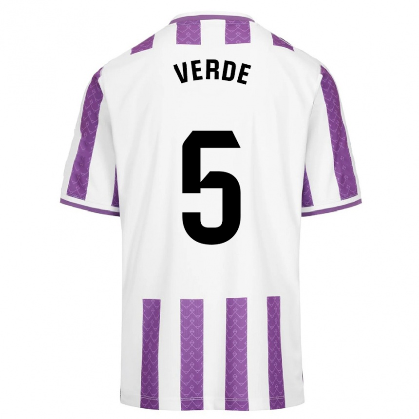 גברים כדורגל אדריאן גרין #5 סגול לבן ג'רזי ביתית 2025/26