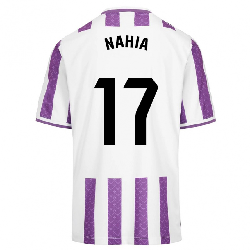 גברים כדורגל Nahia Pastor Calvo #17 סגול לבן ג'רזי ביתית 2025/26
