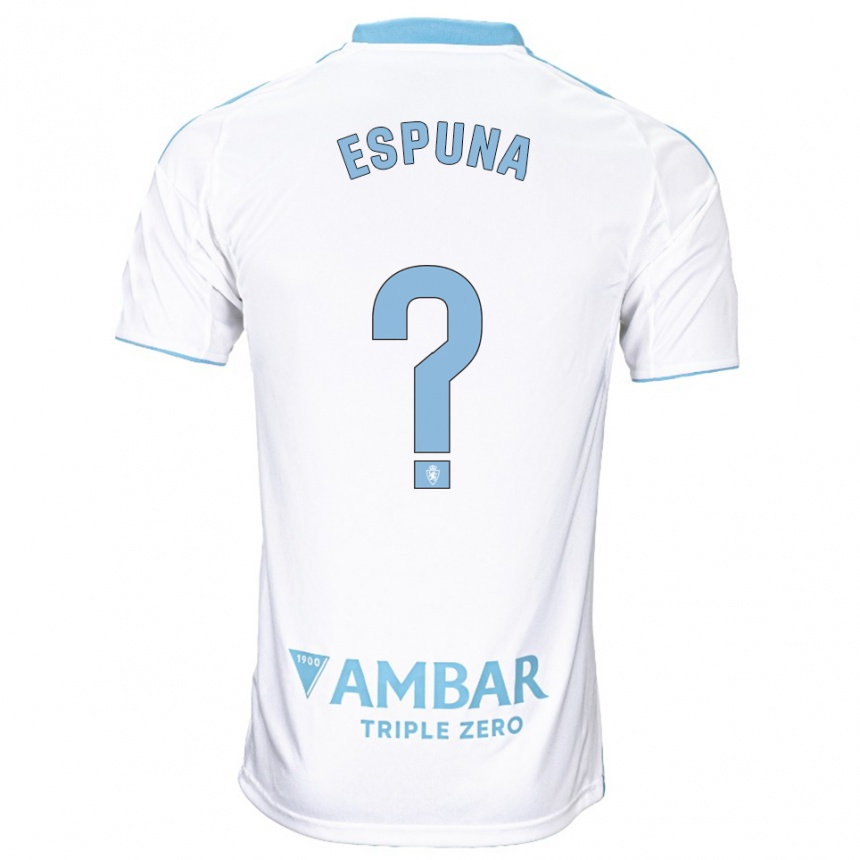 גברים כדורגל ניקו אספוניה #0 לבן תכלת ג'רזי ביתית 2025/26