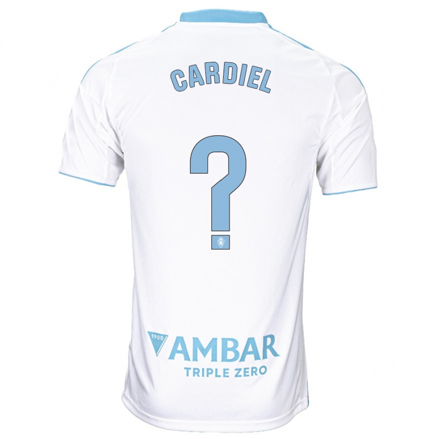 גברים כדורגל Manu Cardiel #0 לבן תכלת ג'רזי ביתית 2025/26