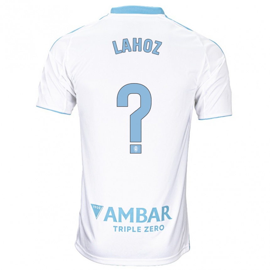 גברים כדורגל Álvaro Lahoz #0 לבן תכלת ג'רזי ביתית 2025/26