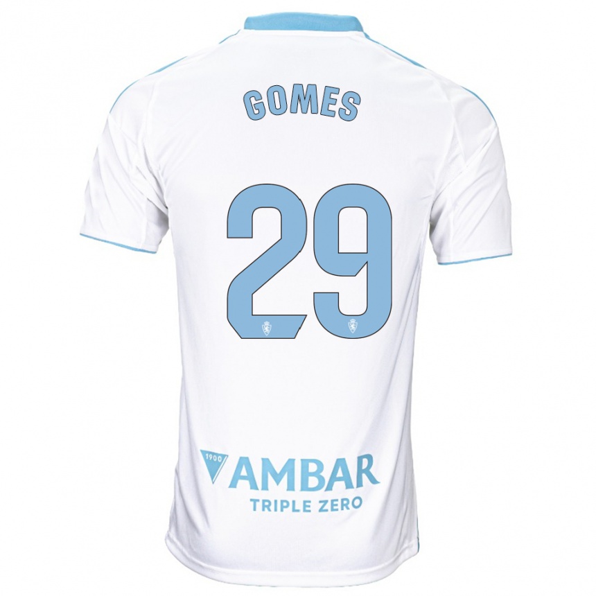 גברים כדורגל Ale Gomes #29 לבן תכלת ג'רזי ביתית 2025/26
