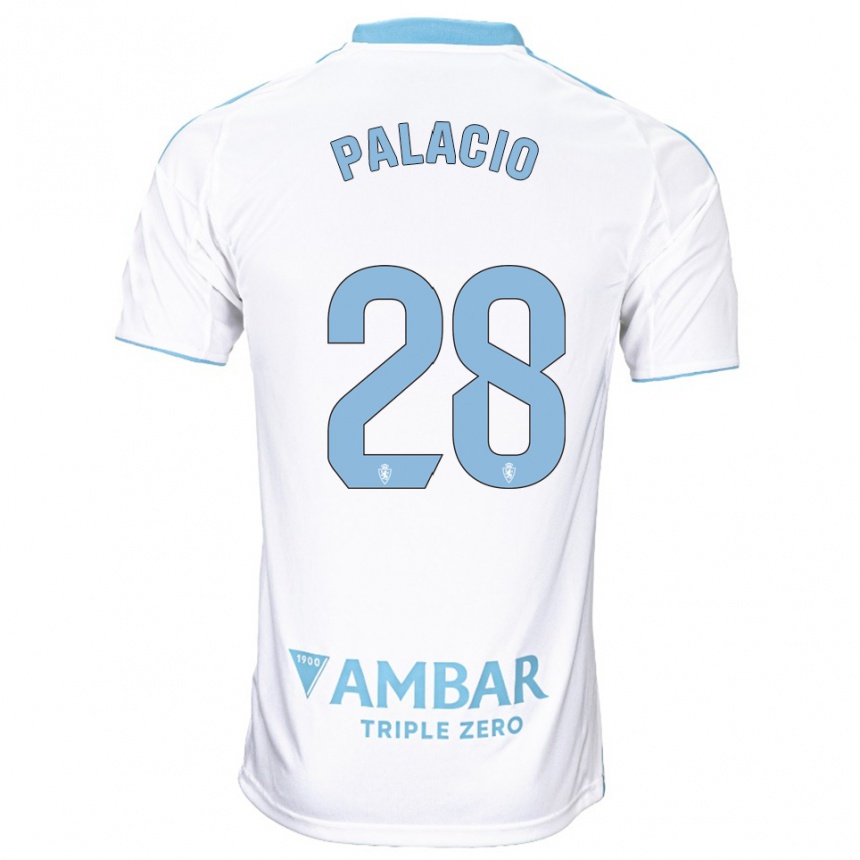 גברים כדורגל Álvaro Palacio #28 לבן תכלת ג'רזי ביתית 2025/26