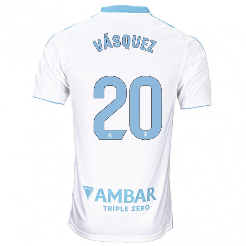 גברים כדורגל José Vásquez #20 לבן תכלת ג'רזי ביתית 2025/26