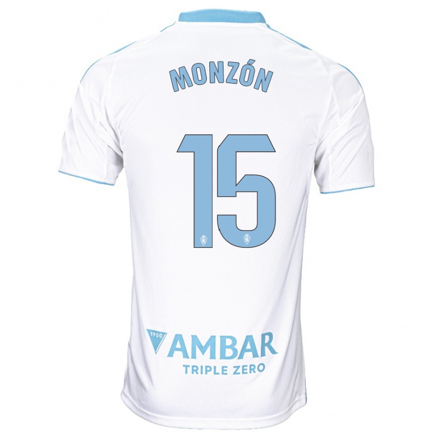 גברים כדורגל Diego Monzón #15 לבן תכלת ג'רזי ביתית 2025/26