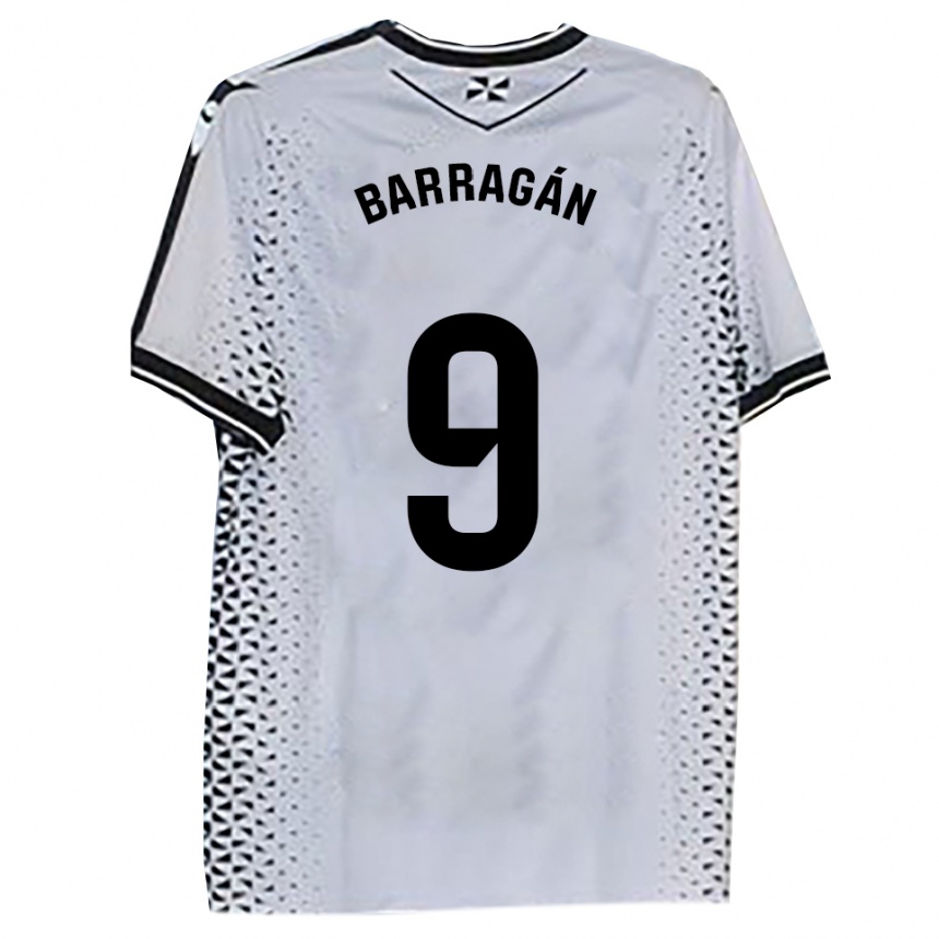 גברים כדורגל Juan Barragán #9 לבן שחור ג'רזי ביתית 2025/26