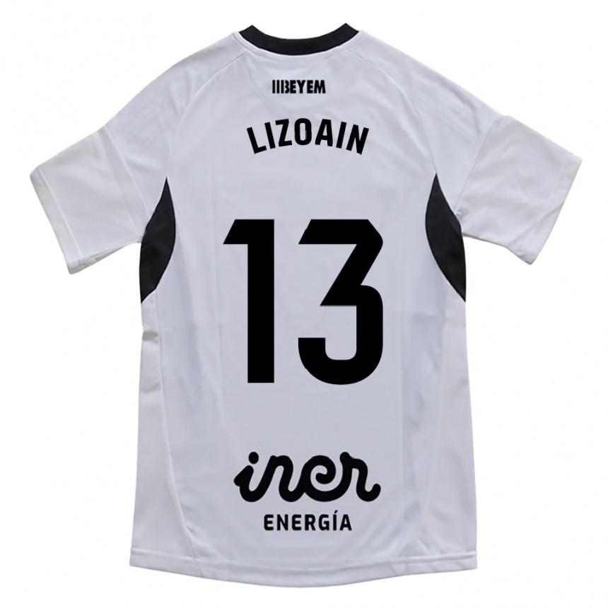 גברים כדורגל Raúl Lizoain #13 לבן סגול ג'רזי ביתית 2025/26