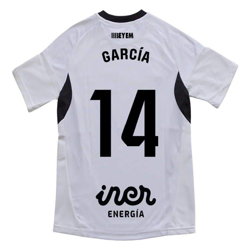 גברים כדורגל Jon García #14 לבן סגול ג'רזי ביתית 2025/26