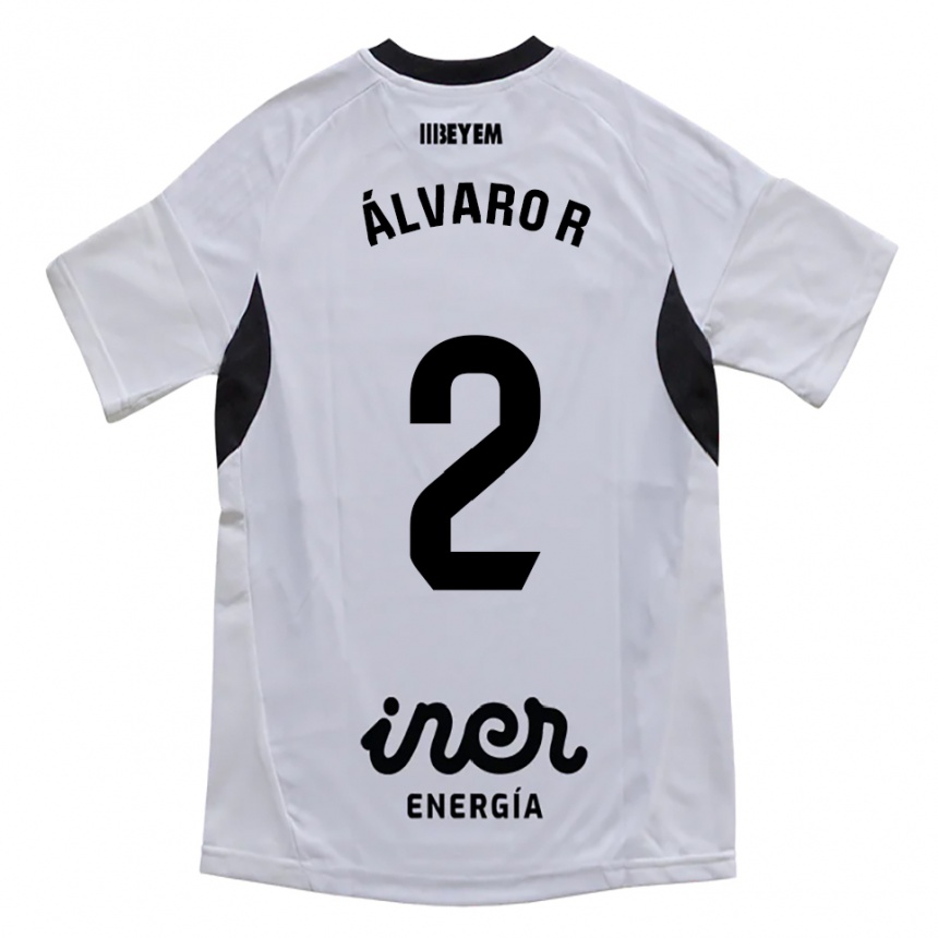 גברים כדורגל אלברו רודריגס #2 לבן סגול ג'רזי ביתית 2025/26