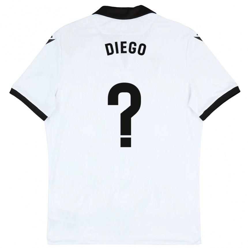 גברים כדורגל Diego Sánchez #0 לבן שחור ג'רזי ביתית 2025/26