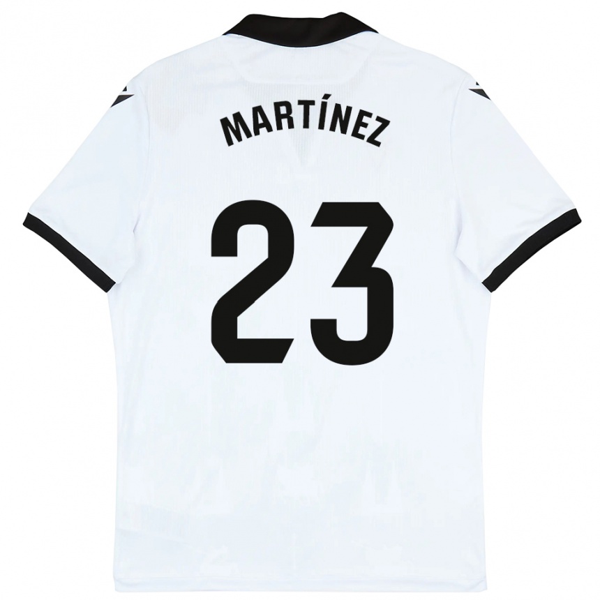 גברים כדורגל יאן מרטינס #23 לבן שחור ג'רזי ביתית 2025/26