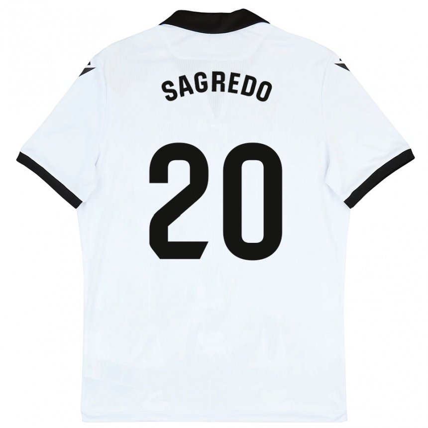 גברים כדורגל Pablo Sagredo #20 לבן שחור ג'רזי ביתית 2025/26