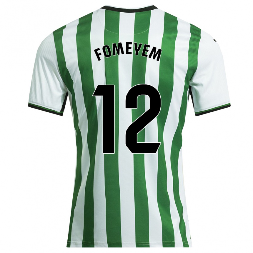 גברים כדורגל Franck Fomeyem #12 לבן ירוק ג'רזי ביתית 2025/26