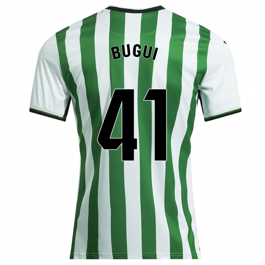 גברים כדורגל Bugui #41 לבן ירוק ג'רזי ביתית 2025/26