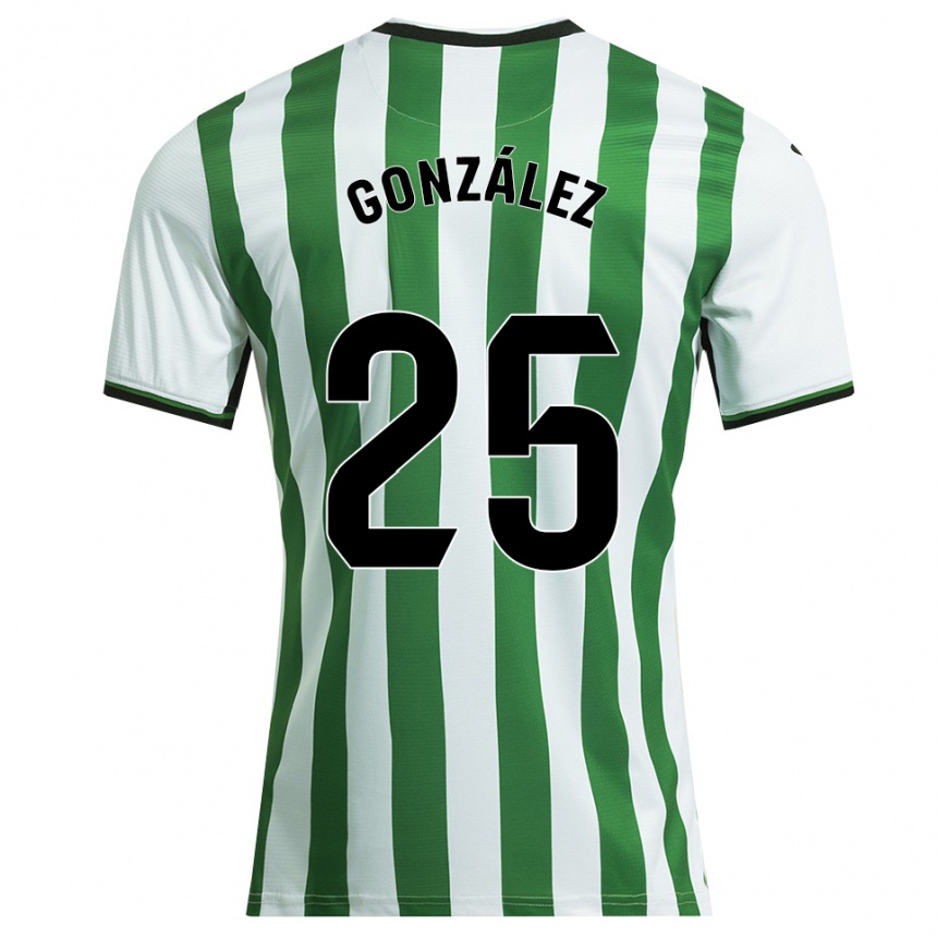 גברים כדורגל Dani González #25 לבן ירוק ג'רזי ביתית 2025/26