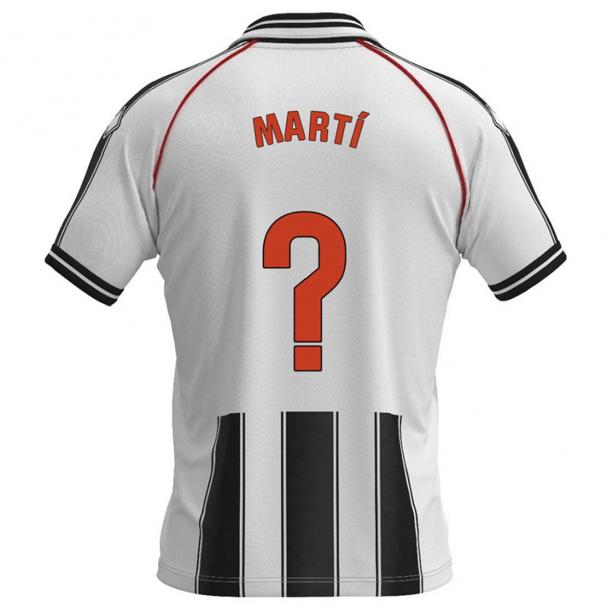 גברים כדורגל Álvaro Martí #0 לבן שחור ג'רזי ביתית 2025/26