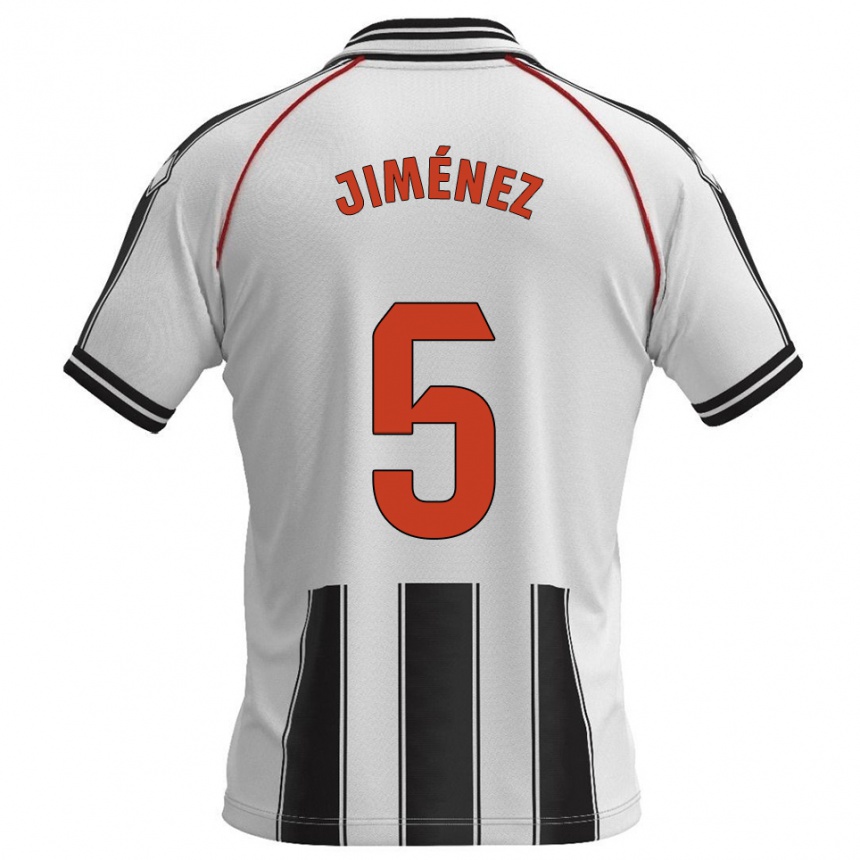 גברים כדורגל Alberto Jiménez #5 לבן שחור ג'רזי ביתית 2025/26