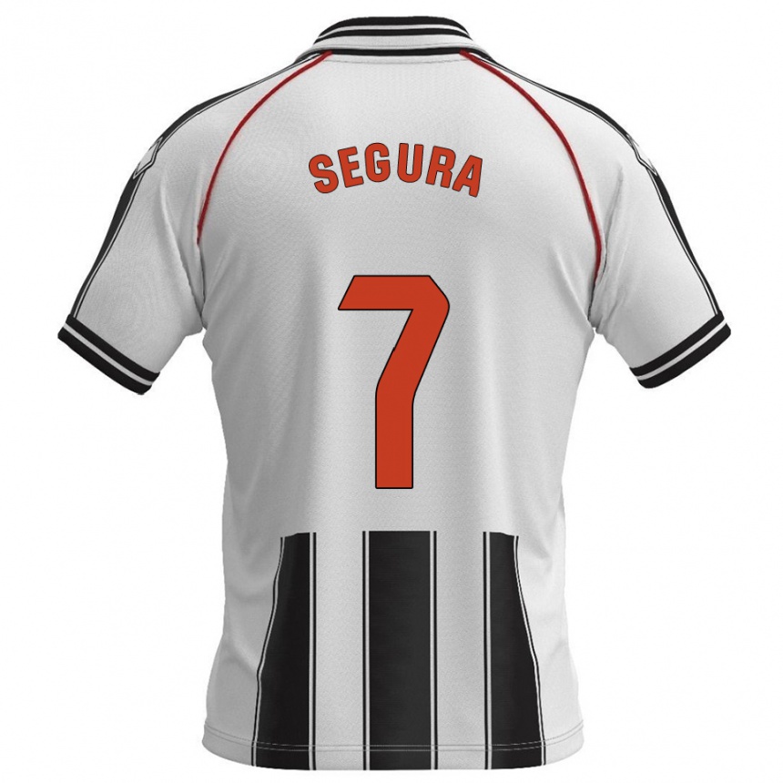 גברים כדורגל Carlos Segura #7 לבן שחור ג'רזי ביתית 2025/26