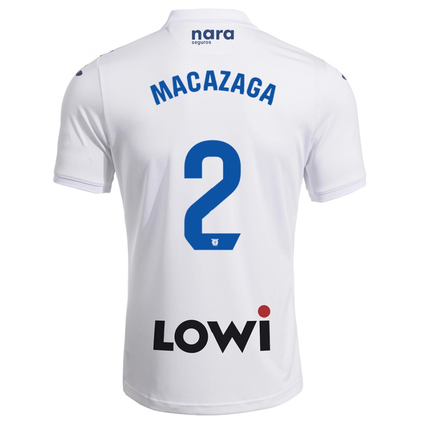 גברים כדורגל Lucas Macazaga #2 לבן נייבי ג'רזי ביתית 2025/26