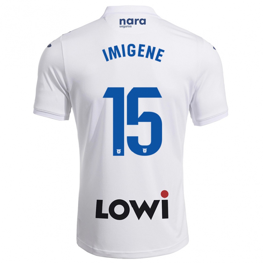 גברים כדורגל Said Imigene #15 לבן נייבי ג'רזי ביתית 2025/26