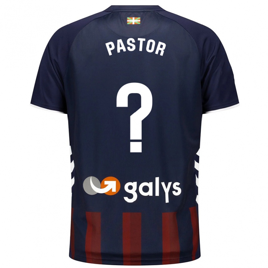 גברים כדורגל Xavier Pastor #0 כחול נייבי אדום ג'רזי ביתית 2025/26