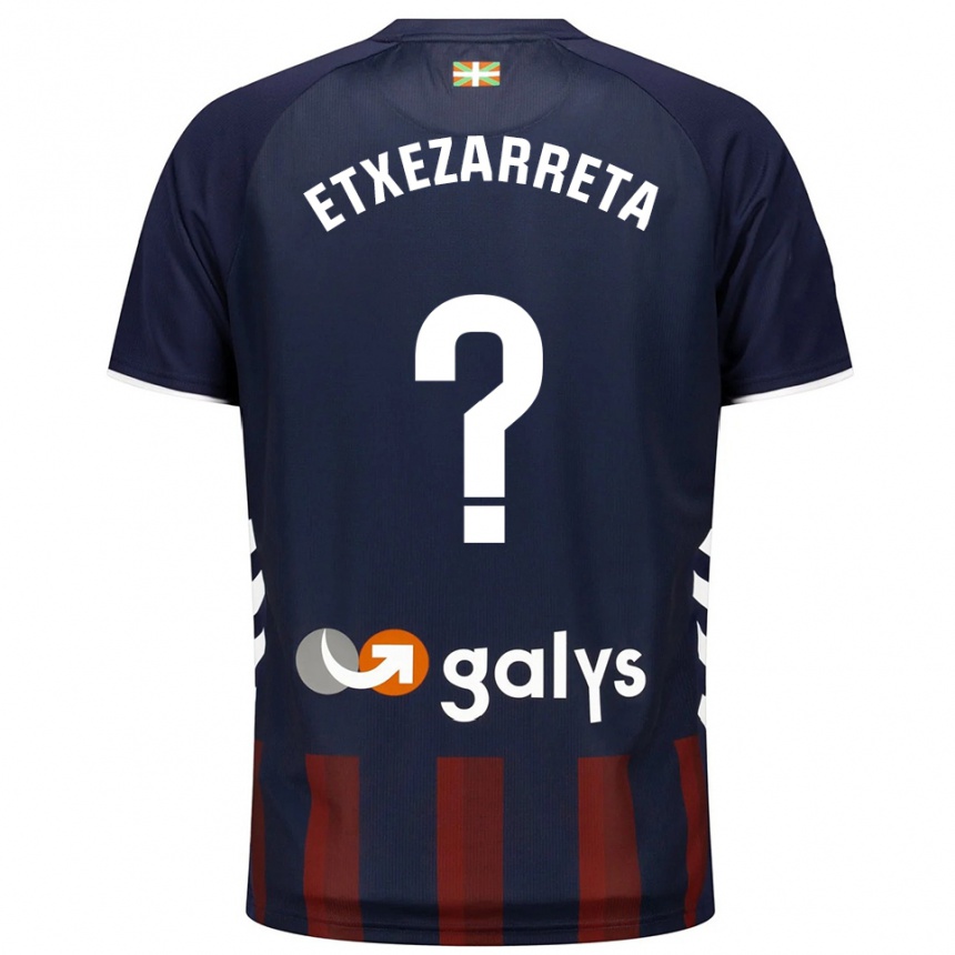 גברים כדורגל Ane Etxezarreta Ayerbe #0 כחול נייבי אדום ג'רזי ביתית 2025/26