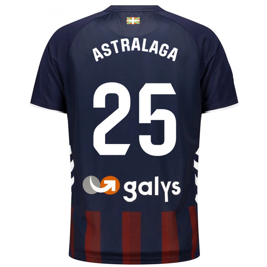 גברים כדורגל Eunate Astralaga Aranguren #25 כחול נייבי אדום ג'רזי ביתית 2025/26