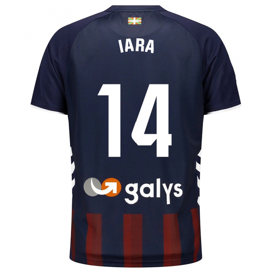 גברים כדורגל Iara Lacosta Sánchez #14 כחול נייבי אדום ג'רזי ביתית 2025/26