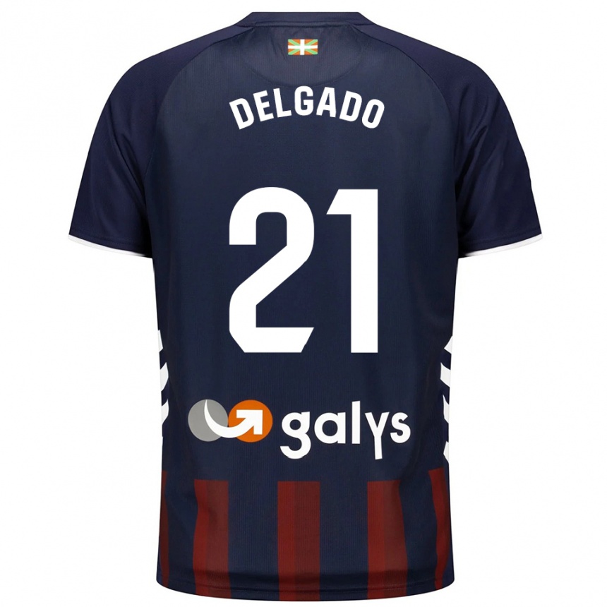 גברים כדורגל Marc Delgado #21 כחול נייבי אדום ג'רזי ביתית 2025/26