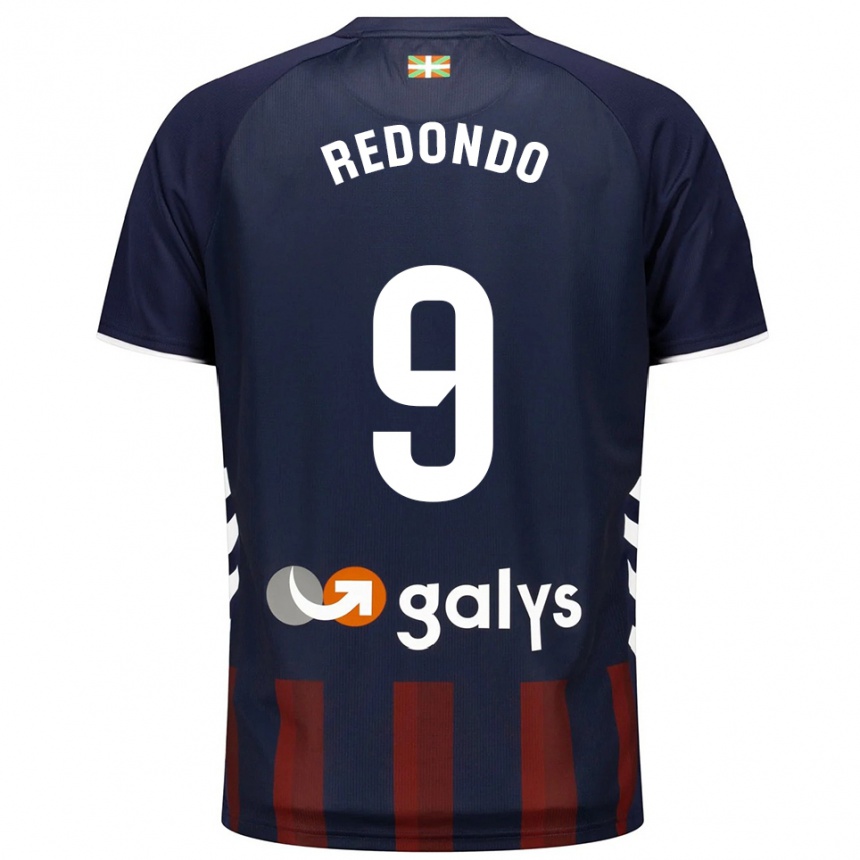 גברים כדורגל Ekaitz Redondo #9 כחול נייבי אדום ג'רזי ביתית 2025/26