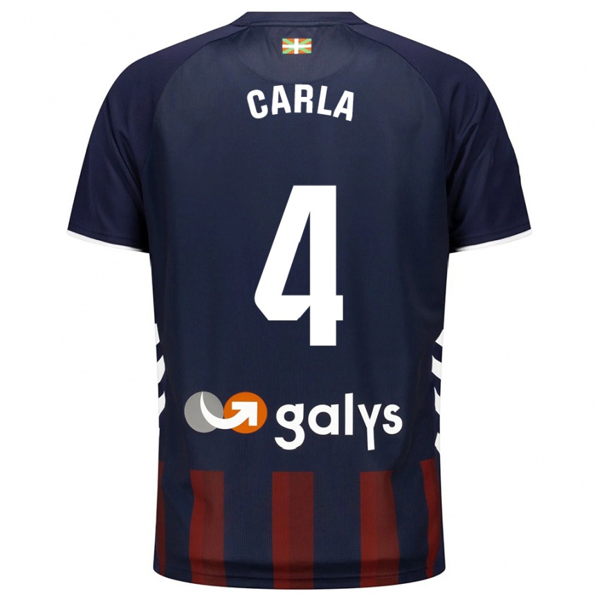 גברים כדורגל Carla Andrés Abad #4 כחול נייבי אדום ג'רזי ביתית 2025/26