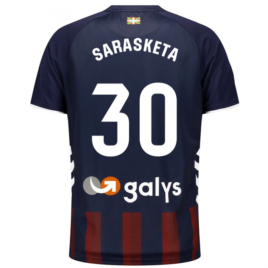 גברים כדורגל Lucas Sarasketa #30 כחול נייבי אדום ג'רזי ביתית 2025/26