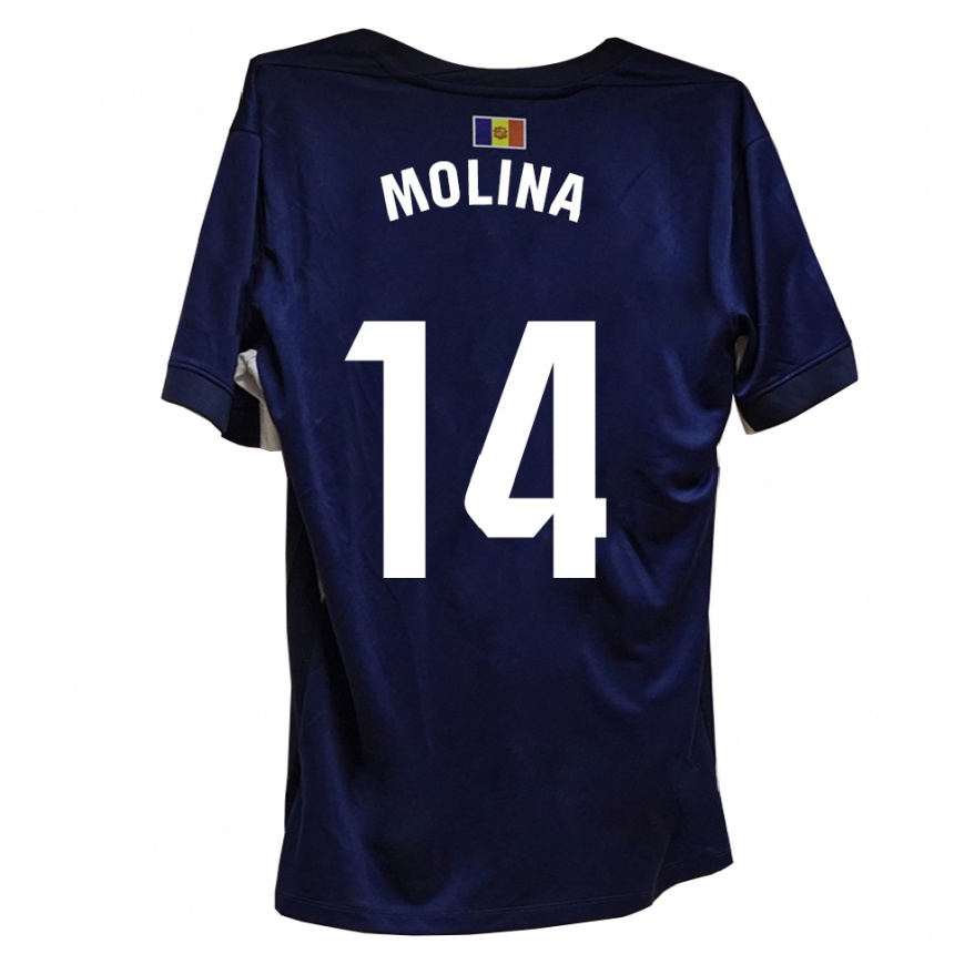 גברים כדורגל Sergio Molina #14 כחול לבן ג'רזי ביתית 2025/26