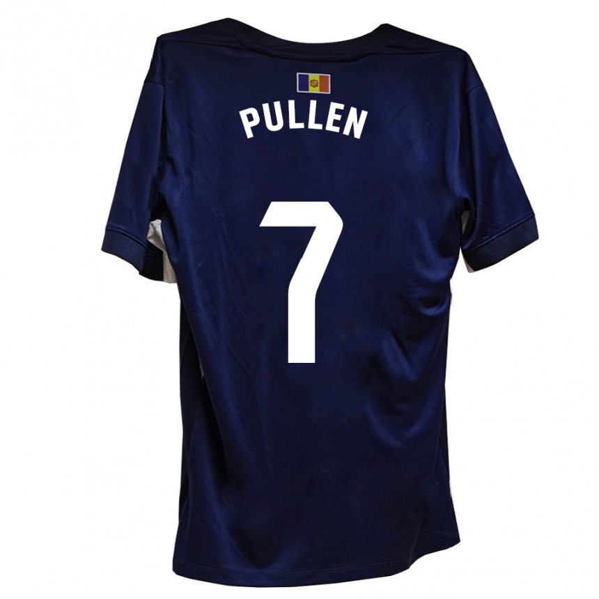 גברים כדורגל Luke Pullen #7 כחול לבן ג'רזי ביתית 2025/26