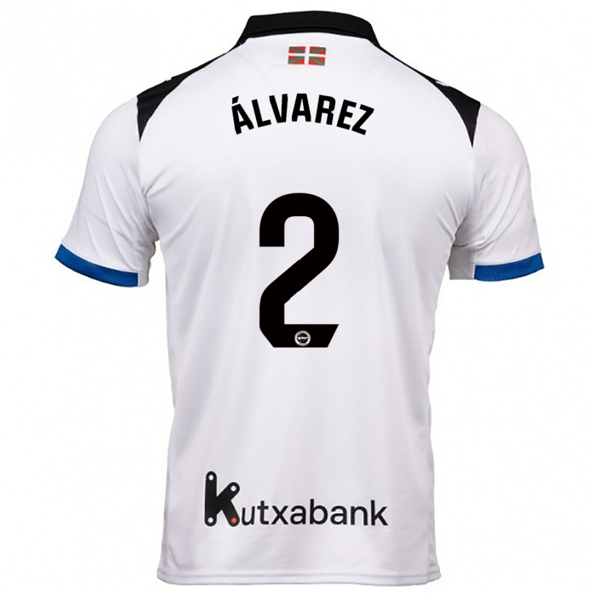 גברים כדורגל Joseda Álvarez #2 לבן כחול הרחק ג'רזי 2025/26