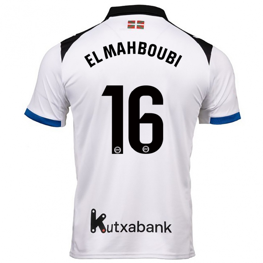 גברים כדורגל Sami El Mahboubi #16 לבן כחול הרחק ג'רזי 2025/26