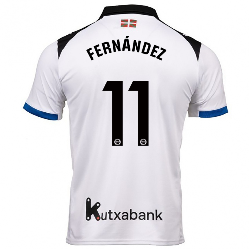 גברים כדורגל Imanol Fernández #11 לבן כחול הרחק ג'רזי 2025/26
