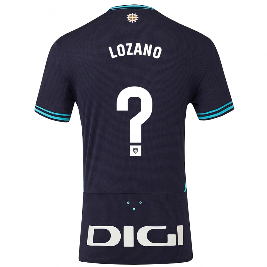 גברים כדורגל Manex Lozano #0 כחול נייבי תכלת הרחק ג'רזי 2025/26