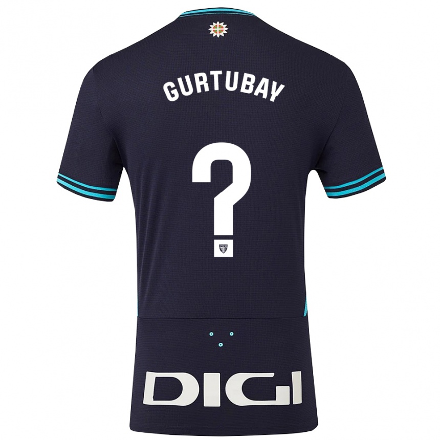 גברים כדורגל Elene Gurtubay Loyo #0 כחול נייבי תכלת הרחק ג'רזי 2025/26