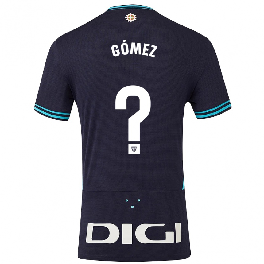 גברים כדורגל Xabi Gómez #0 כחול נייבי תכלת הרחק ג'רזי 2025/26